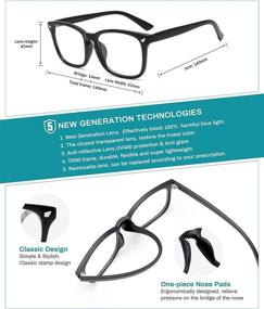 img 2 attached to 👓 Gaoye 3-Pack Blue Light Blocking Glasses: Stylish Square Frames for Women/Men, Protect Your Eyes from UV Ray and Enhance Gaming Experience!