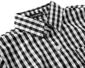 img 1 attached to 👕 X Large Boys' Clothing: Spring Gege Uniform Gingham Tops, Tees & Shirts