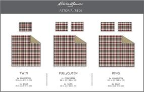 img 1 attached to Eddie Bauer Home Astoria Collection King Bedding Set - Soft & Cozy Reversible Plaid Down Alternative Comforter with Matching Sham(s), Saddle