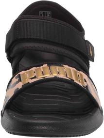 img 3 attached to PUMA Womens SOFTRIDE Sandal Black Brush Gold