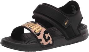 img 4 attached to PUMA Womens SOFTRIDE Sandal Black Brush Gold