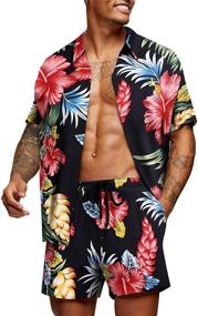 img 4 attached to 🌺 COOFANDY Hawaiian Casual Floral Summer: Exquisite Style for the Perfect Season