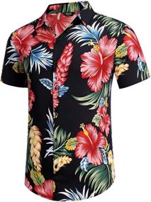 img 1 attached to 🌺 COOFANDY Hawaiian Casual Floral Summer: Exquisite Style for the Perfect Season