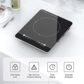 img 3 attached to 2200W VBGK Portable Induction Cooktop with LED Touch Screen, Electric Countertop Burner – 9 Temperature Power Settings, Kids Safety Lock, and Timer