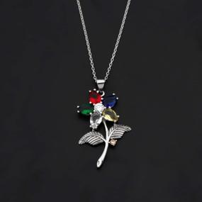 img 1 attached to 💎 OES Jewelry - Five Colors Necklace for OES Sorority Members, Perfect Sorority Gifts