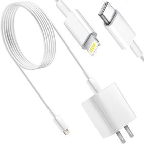 img 4 attached to 🔌 Apple MFi Certified, 20W PD USB C Wall Charger Adaptor & 6FT C to Lightning Cable Kit – Compatible with iPhone 13/12/12 Mini/12 Pro Max/11 Pro Max/XS Max/XS/XR/X/8 Plus, iPad