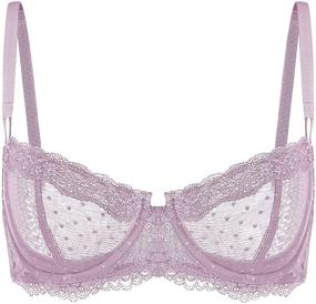 img 2 attached to 👙 DOBREVA Balconette Non Padded Underwired Lingerie for Women's Clothing, Sleep & Lounge with Excellent Support