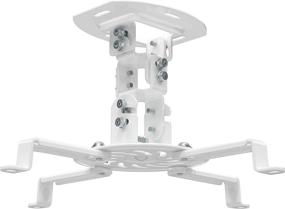 img 4 attached to 🔧 Universal Low Profile Ceiling Mount Bracket for Projector - Holds up to 30 lbs. (PM-002-WHT), White
