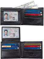 👔 stylish genuine leather wallet for men with rfid blocking technology logo