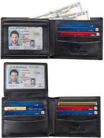 img 4 attached to 👔 Stylish Genuine Leather Wallet for Men with RFID Blocking Technology