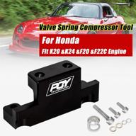 🔧 black pqy valve spring compressor tool for honda acura k series k20 k24 f20c f22c - compatible with removal logo