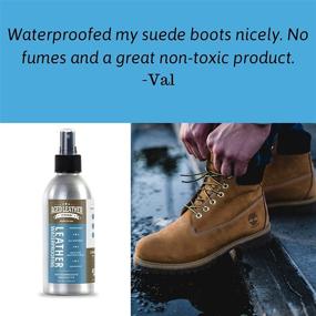 img 1 attached to 🧴 Aged Leather Pros Leather Waterproofing (8 oz) - Ultimate Protection for Suede, Nubuck, and All Leather | Ideal for Purses, Shoes, Jackets, Couches, Auto Interior, Saddles, and More!