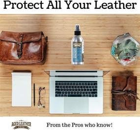 img 2 attached to 🧴 Leather Waterproofing Aged Leather Pros (8 oz) - Всеобъемлющая защита для замши, нубука и всех видов кожи | Идеально подходит для кошельков, обуви, курток, диванов, автомобильного салона, седел и многого другого!