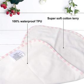 img 2 attached to 🧺 Viyuse 3PK Softer Changing Pad Liners: Waterproof, Washable, Thicken Double Layers - Cotton Terry Surface + Breathable TPU, 22.8" x 11.4", 3 Count