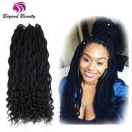 🧜 goddess box braids crochet braids hair with curly ends - synthetic kanekalon fiber braiding hair 24 inch - 6 packs/lot (1b) logo