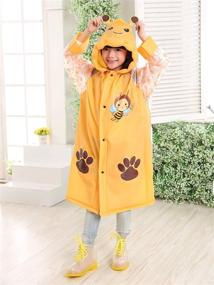 img 3 attached to Aircee Kids Rain Coat - Reusable Rain Poncho Jacket for Girls and Boys with Schoolbag Position Packable Design - Gear Up with this Rainwear