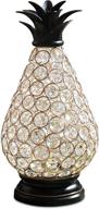 🍍 handmade k9 crystal pineapple lantern with 50 led lights, 2 modes, timer, battery operated - perfect wedding or christmas centerpiece home decor, 13.5in logo