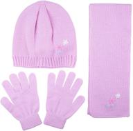 flower scarf glove lavender child girls' accessories logo