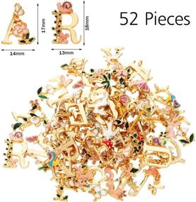 img 1 attached to 🌸 52 Pieces Enamel Flower Style Alphabet Letter Charms Pendants - Garden Fairy Tale Princess Style for Jewelry Craft DIY (Bright Colors)