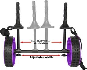 img 3 attached to ASMSW Heavy Duty Kayak Cart Canoe Boat Trolley Carrier - Beach Wheels Transport, Includes Free Tie-Down Strap!