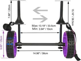 img 2 attached to ASMSW Heavy Duty Kayak Cart Canoe Boat Trolley Carrier - Beach Wheels Transport, Includes Free Tie-Down Strap!