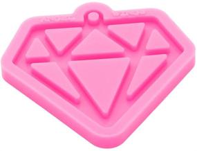 img 1 attached to 💎 Highly Reflective Resin Diamond Design Silicone Mold for Crafting Keychain, Necklace Pendant & Jewelry Making Projects