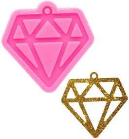 img 4 attached to 💎 Highly Reflective Resin Diamond Design Silicone Mold for Crafting Keychain, Necklace Pendant & Jewelry Making Projects