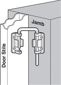 img 2 attached to 🔒 Secure Your Sliding Doors with the Defender Security U 9846 Prime-Line Loop Lock - Steel, Nickel Plated, 1-1/8