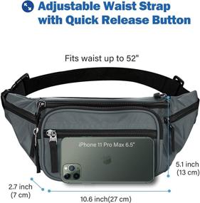 img 3 attached to 🧳 ProCase Fanny Pack: Essential Waist Bag for Men and Women, Ideal for Travel, Hiking, Running, and Outdoor Sports