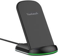 беспроводное зарядное устройство yootech: qi-сертифицированное 10w - iphone 13/12/se, galaxy s21/s20 - адаптер переменного тока не включен логотип