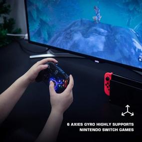 img 3 attached to GameSir T4 Pro Wireless Bluetooth Controller: Nintendo Switch & More - LED Backlight, Turbo Gamepad, Dual Motor Joystick, Programmable for iPhone/Android/PC