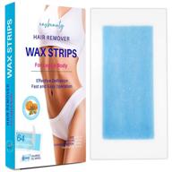 easbeauty hair removal wax strips – arms, legs, underarm, eyebrow, bikini, brazilian hair removal kit with 64 strips and 6 calming oil wipes logo