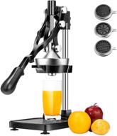 🍊 vivohome 3 in 1 heavy duty commercial manual citrus orange juicer squeezer and apple cutter machine – get fresh squeezed juice and perfectly cut french fries! logo