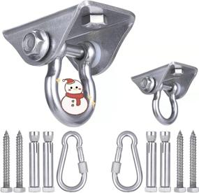 img 4 attached to 🏡 Cottage Life Stainless Steel Swing Hangers for Wooden Sets - Porch Swing Hardware Kit with Snap Hooks, Yoga Swing Mounting Kit - Heavy Duty Silver Swing Hanger [2 Packs], Supports up to 2400 LB