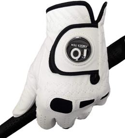 img 1 attached to 🏌️ Premium Men's Golf Glove 2-Pack with Ball Marker - Left Hand, Right Handed - Weathersof Grip for Soft Comfort - Adjustable Sizes S, M, ML, L, XL - Finger Ten Brand