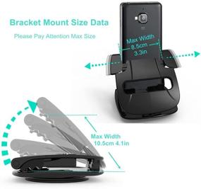 img 2 attached to Universal Car Phone Holder Mount - 360 Degree Rotation, Non-Slip Dashboard Stand for 3-7 inch GPS & Cell Phones (RHOLD)