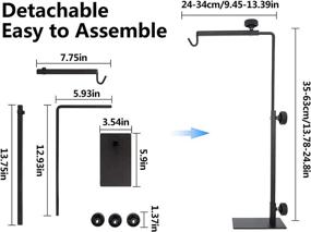 img 3 attached to Adjustable Metal Lamp Stand for Terrarium Heat Lamps - 💡 Perfect Support Bracket for Reptiles including Turtles, Lizards, Snakes, and Amphibians