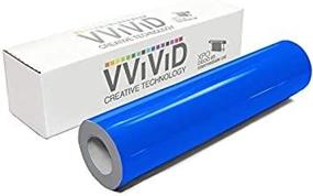 img 1 attached to 🎨 VViViD DECO65 Neon Fluorescent Blue Craft Vinyl Roll - Permanent Adhesive, 12"x4', for Cricut, Silhouette, and Cameo with Free Transfer Paper