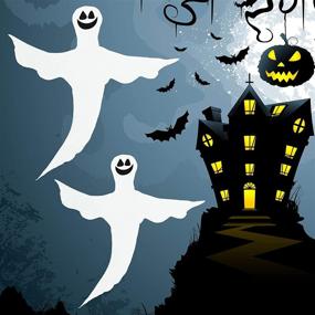 img 1 attached to 👻 Halloween Tree Wrap Ghost Decoration: Enchant Your Outdoor Space with Smiling Ghost Design - Perfect for Ghost Parties!