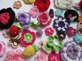 img 1 attached to 🌸 YYCRAFT 50pcs Crochet Flower/Bow/Butterfly Applique: Perfect Sewing Embellishments for Baby Girls Headbands, Bows, Crafts, Clothes Hats - Assorted Sizes & Colors