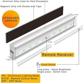 img 2 attached to ⚡️ Wireless Under Cabinet Lighting with Remote Control - Rechargeable LED Closet Lights, Dimmable, Stick-on Anywhere Night Light, 2 Control Methods (Remote/Touch Control) - 6000K, 4 Pack