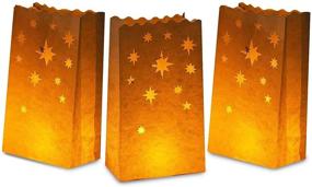 img 4 attached to Illuminate Your Celebrations with White Paper Luminary Bags - 24-Pack Fire-Retardant Candle Lantern Bags for Christmas, Weddings, Birthday Party Decoration - Perfect for Tealights, Votives, 5.9 x 10 x 3.5 Inches