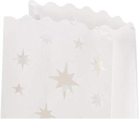 img 1 attached to Illuminate Your Celebrations with White Paper Luminary Bags - 24-Pack Fire-Retardant Candle Lantern Bags for Christmas, Weddings, Birthday Party Decoration - Perfect for Tealights, Votives, 5.9 x 10 x 3.5 Inches