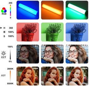 img 3 attached to Портативная видео-лампа с RGB-подсветкой и штативом для фотографии, YouTube, студии, блогов, TikTok - до 16 миллионов комбинаций цветов