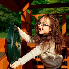 img 2 attached to 🦍 Gorilla Playsets 07-0015-G Large Green Ship Wheel Swing Set Accessory: Enhancing Outdoor Fun!