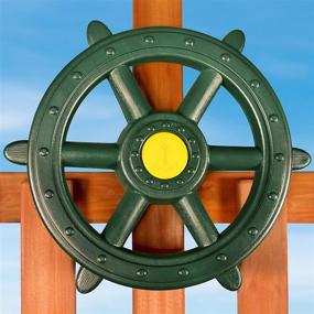 img 3 attached to 🦍 Gorilla Playsets 07-0015-G Large Green Ship Wheel Swing Set Accessory: Enhancing Outdoor Fun!