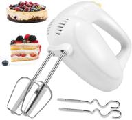 🔌 5-speed electric hand mixer with turbo egg separator and 4 stainless steel accessories - perfect for whipping, mixing, cookies, brownies, cakes логотип