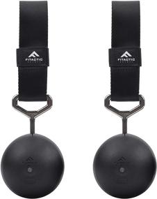 img 4 attached to 🧗 FITactic Rock Climbing Cannonball Bomb Power Pull Up Ball Hold Grips for Finger, Forearm, Biceps, and Back Muscles – Solid Training Straps