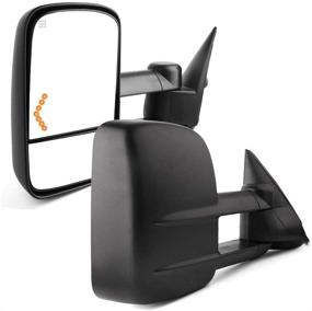 img 4 attached to 🔥 Premium YITAMOTOR Towing Mirrors for 2003-2007 Chevy & GMC: Power Heated, Arrow Signal Light Pair