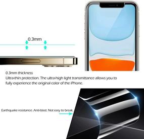 img 2 attached to IPhone 11 Pro Max HD Clear Tempered Glass Screen Protector Camera Lens Protectors By YEYEBF